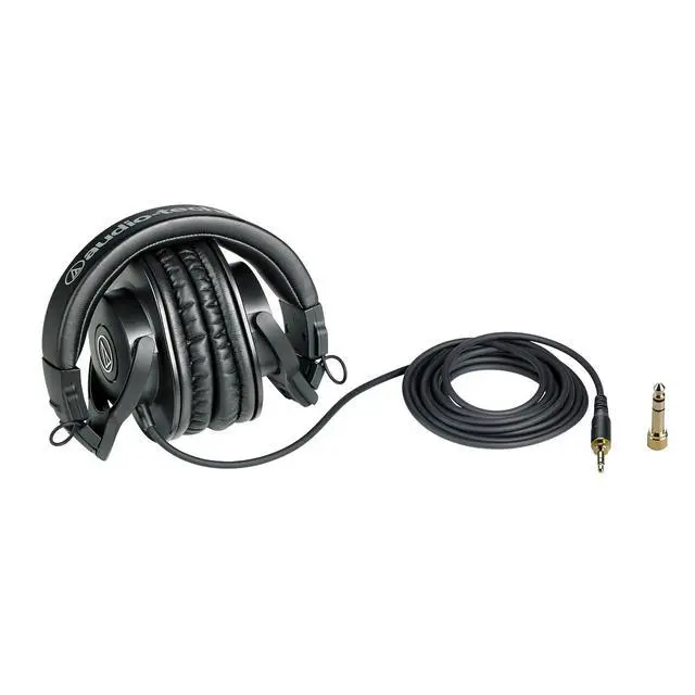 Alt view image 4 of 5 - Audio-Technica ATH-M30x Professional Studio Monitor Headphones, Black
