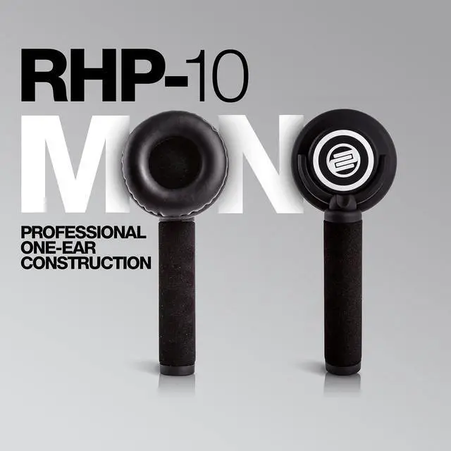 Alt view image 6 of 7 - Reloop RHP 10 Mono Professional One-Ear Headphone with 50mm Neodymium Driver | Xlr Lock Plus Coiled 6.3mm Cable, 24, 30hz-30khz, Vegan Leather Bag