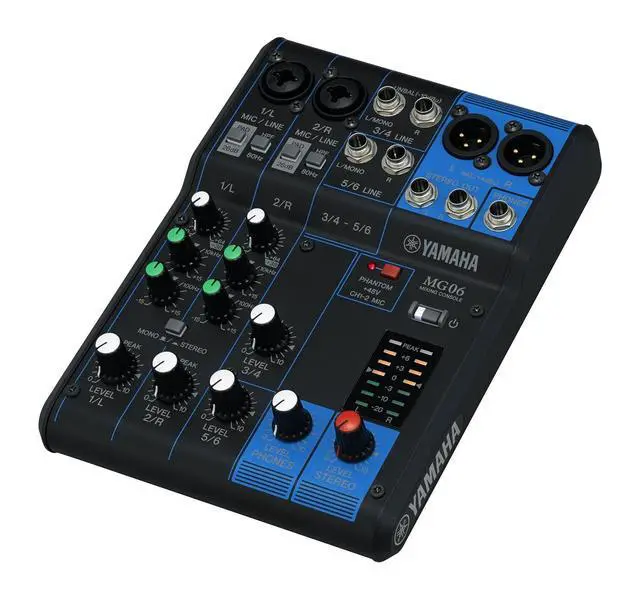 Alt view image 2 of 4 - Yamaha MG06 6-Input Compact Stereo Mixer
