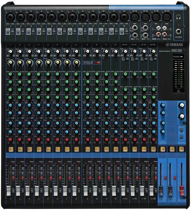 Main image of Yamaha MG20 20-Input 6-Bus Mixer,Black