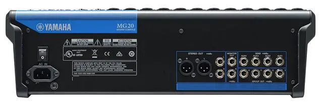 Alt view image 4 of 4 - Yamaha MG20 20-Input 6-Bus Mixer,Black