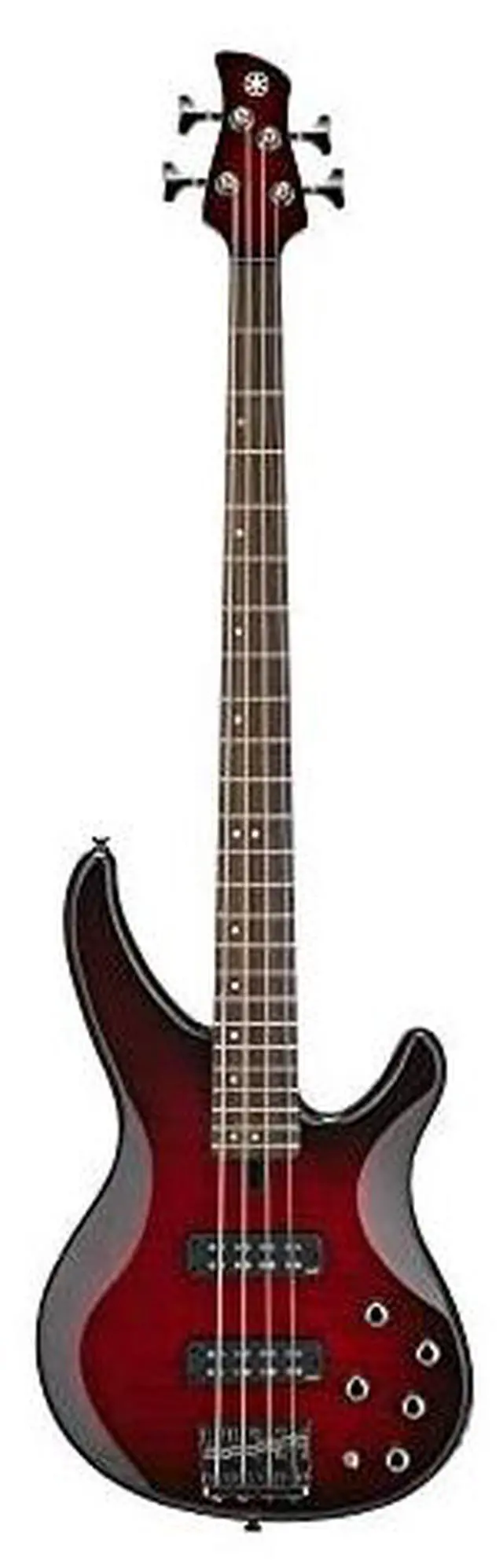 Main image of Yamaha TRBX604 4-String Flamed Maple Bass Guitar, Dark Redburst