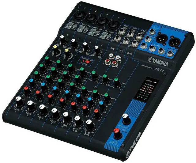 Alt view image 2 of 5 - Yamaha MG10 10-Input Stereo Mixer, XLR Connectivity, Black
