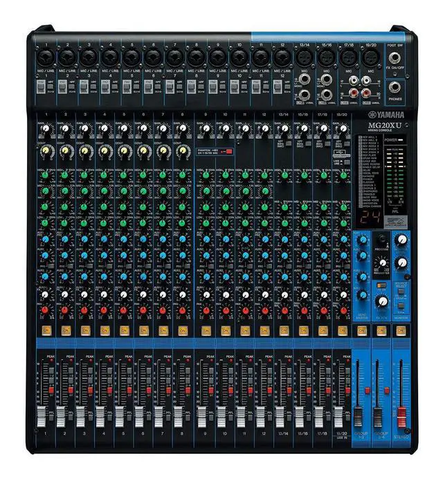 Alt view image 3 of 7 - Yamaha MG20XU 20-Input 6-Bus USB Interface Mixer with Effects