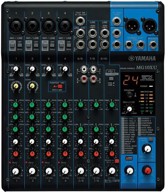 Main image of YAMAHA MG10XU 10-Input Stereo Mixer with Effects