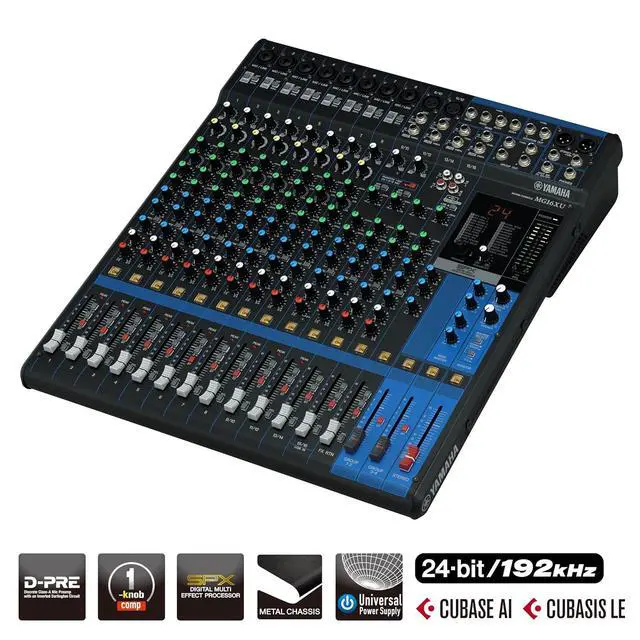 Alt view image 2 of 7 - Yamaha MG16XU 16-Input 6-Bus Mixer with Effects