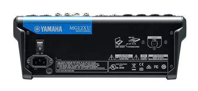 Alt view image 2 of 6 - Yamaha MG12XU 12-Input 4-Bus Mixer with Effects