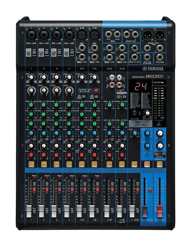 Alt view image 3 of 6 - Yamaha MG12XU 12-Input 4-Bus Mixer with Effects