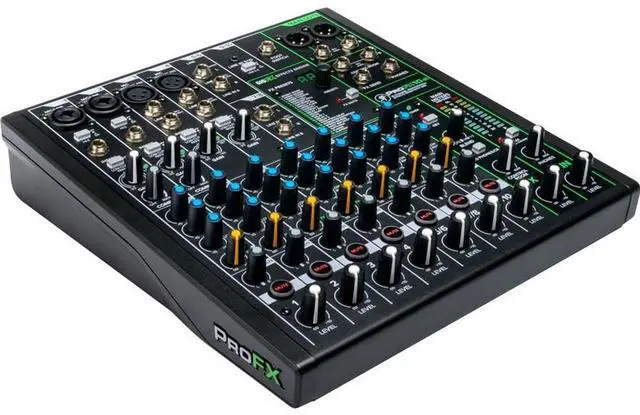Main image of Mackie ProFX10v3 10-Channel Professional Analog Mixer with USB, Onyx Mic Preamps and GigFX Effects Engine | 2-In/4-Out USB, Gigfx 24 Fx, 48V Phantom, Latency-Free Monitoring