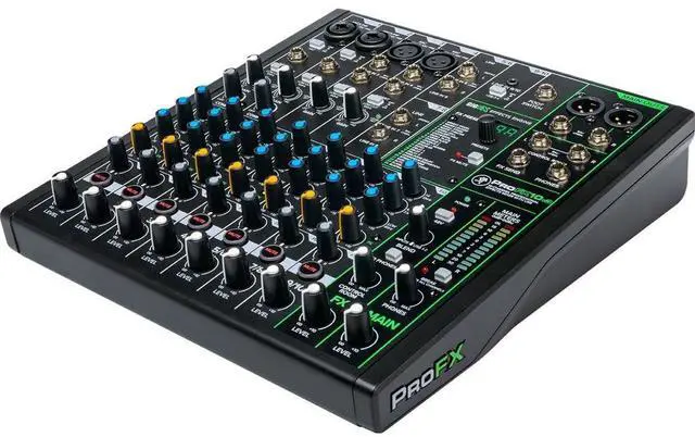 Alt view image 3 of 5 - Mackie ProFX10v3 10-Channel Professional Analog Mixer with USB, Onyx Mic Preamps and GigFX Effects Engine | 2-In/4-Out USB, Gigfx 24 Fx, 48V Phantom, Latency-Free Monitoring