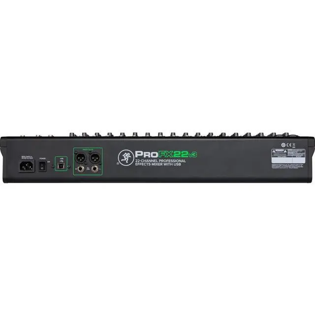 Alt view image 5 of 5 - Mackie ProFX22v3 22-Channel Professional Analog Mixer with USB, Onyx Mic Preamps and GigFX Effects Engine | 17 Onyx Mic Preamps, 2x4 USB, Gigfx, 22 Channels, 48V Phantom Power