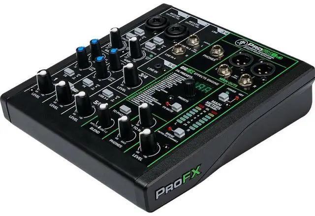 Alt view image 3 of 5 - Mackie ProFX6v3 6-Channel Professional Analog Mixer with USB, Onyx Mic Preamps and GigFX Effects Engine | Gigfx, 2x4 USB Recording Up to 192 Khz, 48V Phantom, Hi-Z Inputs