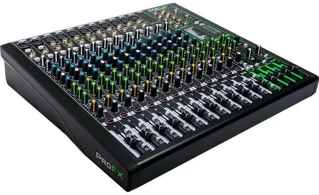 Main image of Mackie ProFX16v3 16-Channel Professional Analog Mixer with USB, Onyx Mic Preamps and GigFX Effects Engine | 11 Onyx Mic Preamps, 2x4 USB, Gigfx 24 Fx, 3-Band Eq, 48V Phantom