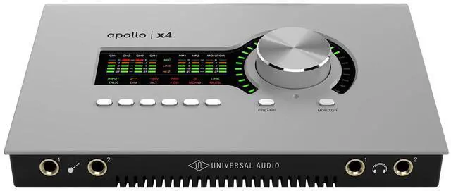 Alt view image 4 of 5 - Universal Audio Apollo x4 Gen 2 with UAD Analog Classics Pro Thunderbolt 3 Audio Interface | 12x18 I and O, 4 Unison Preamps, Quad Core Dsp, Apollo X GEN2 Converters 24-Bit/192khz, TB3