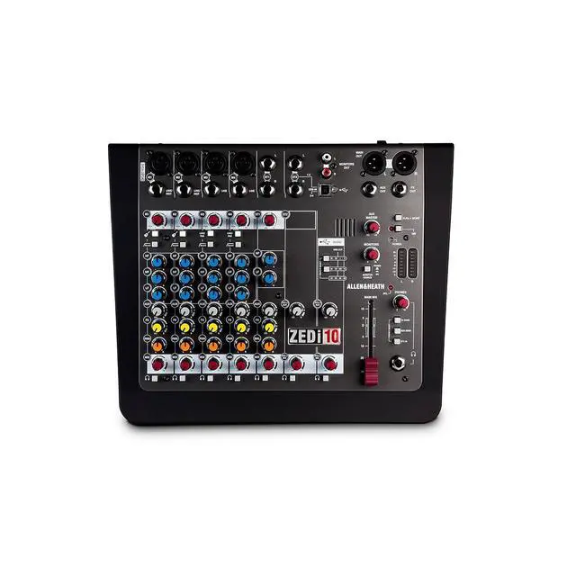 Alt view image 6 of 7 - Allen & Heath ZEDi-10 - Compact Hybrid Audio Mixer/4x4 USB Interface (AH-ZEDi-10) | 4 X Xlr and Trs Mic and Line, 2 Stereo Inputs, 4in/4out 24-Bit/96khz USB, Global 48V Phantom, Hi-Z, 3-Band Eq
