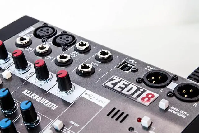 Alt view image 7 of 7 - Allen & Heath ZEDi-8 - Compact Hybrid Audio Mixer/USB Interface (AH-ZEDi-8)