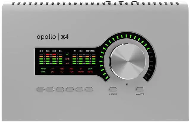 Alt view image 3 of 5 - Universal Audio Apollo x4 Gen 2 with UAD Analog Classics Pro Thunderbolt 3 Audio Interface | 12x18 I and O, 4 Unison Preamps, Quad Core Dsp, Apollo X GEN2 Converters 24-Bit/192khz, TB3