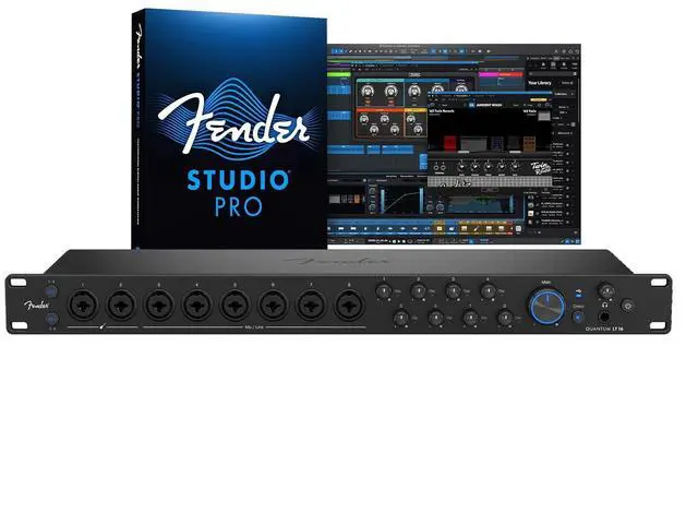 Main image of Fender Quantum LT 16 | 16-in 8-out USB-C Audio Interface for Music Production, Eight MAX-HD Mic Preamps, 14 Line Inputs, Low-Latency Drivers, Loopback, Balanced Outputs, Headphone Amp, Mac & PC