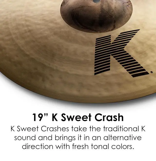 Alt view image 3 of 6 - Zildjian K0705 19" K Sweet Crash Cymbal