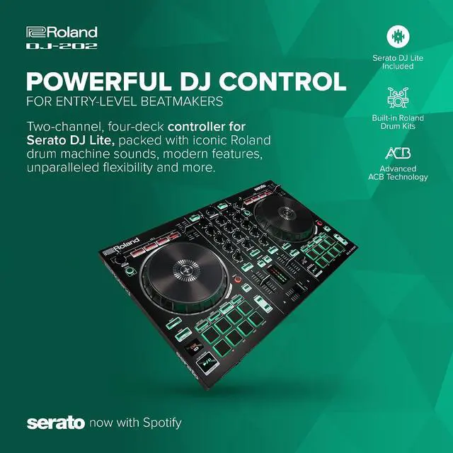 Alt view image 2 of 7 - Roland DJ-202 Compact DJ Controller