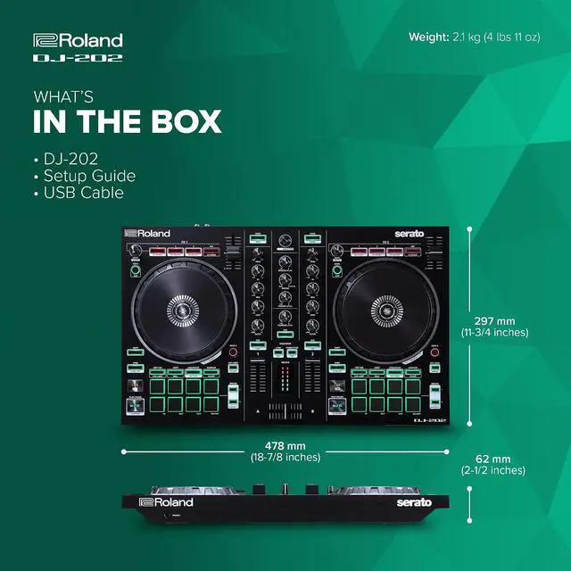 Alt view image 7 of 7 - Roland DJ-202 Compact DJ Controller
