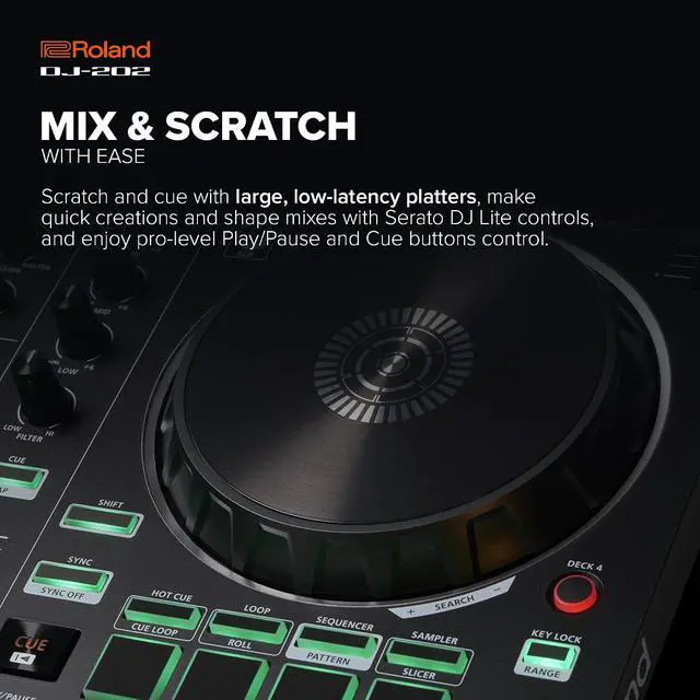 Alt view image 6 of 7 - Roland DJ-202 Compact DJ Controller