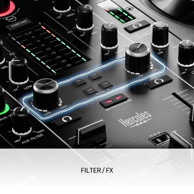 Alt view image 7 of 7 - Hercules DJControl Inpulse 500: 2-deck USB DJ controller for Serato DJ and DJUCED (included) | Serato Dj Lite and Djuced Included, Built-in Audio Interface, 16 Rgb Pads, Touch Jog Wheels