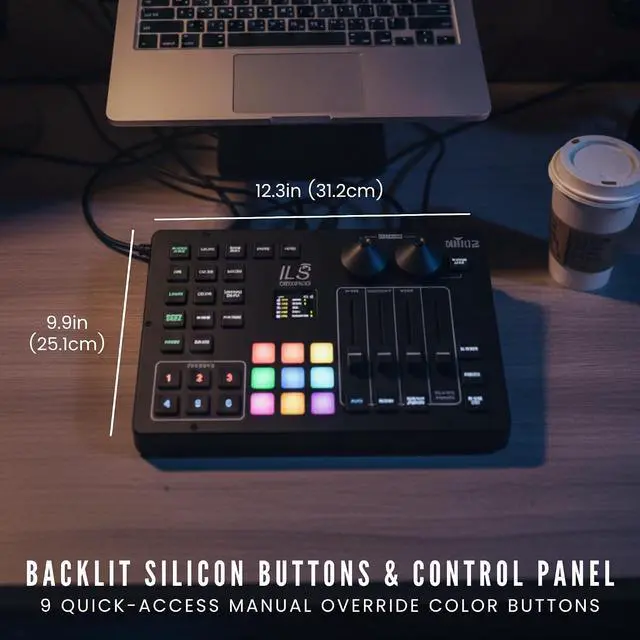 Alt view image 3 of 5 - CHAUVET DJ ILS Command Lighting Controller | Sound-Activated Music Sync | Instant Show Creation | Master Control Hub for ILS-Compatible Lighting Fixtures and Simplified Performance Control