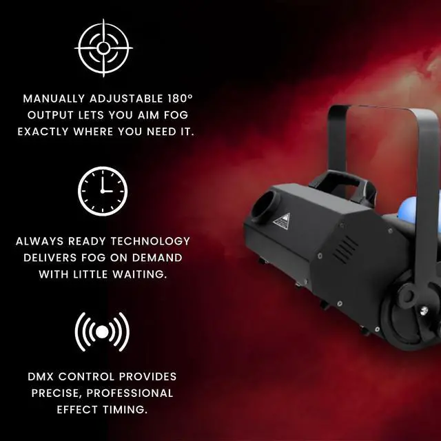 Alt view image 2 of 7 - Chauvet Hurricane 1800 FLEX Fogger with Remote