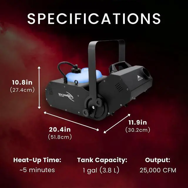 Alt view image 3 of 7 - Chauvet Hurricane 1800 FLEX Fogger with Remote