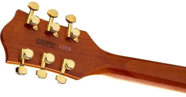 Alt view image 7 of 7 - Gretsch LTD Broadkaster Jr. Semi-hollowbody Electric Guitar - Roundup Orange Stain | Flame Okoume Semi-Hollow Body, Usa Full'tron Pickups, Bigsby B70 Vibrato, Thin 'u' Neck, Roundup Orange Stain