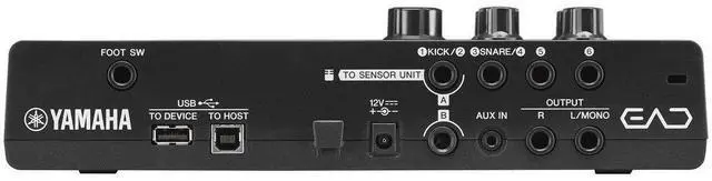 Alt view image 3 of 7 - Yamaha EAD10 Electronic-Acoustic Drum Module with Stereo Microphone and Trigger,Black | Xy Stereo Mic Plus Kick Trigger, 50 Presets/200 User Scenes, Up to 6 Triggers, USB Audio and USB Flash Record