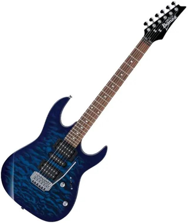 Alt view image 3 of 3 - Ibanez GIO Series GRX70QA - Transparent Blue Burst