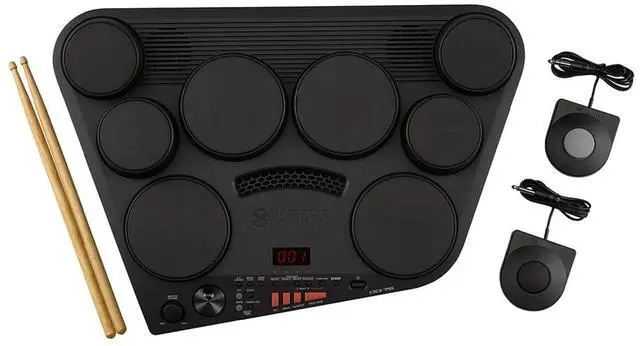 Main image of Yamaha DD75 Portable Digital Drums with 2 Pedals, Drumsticks and PA130 Power Adapter