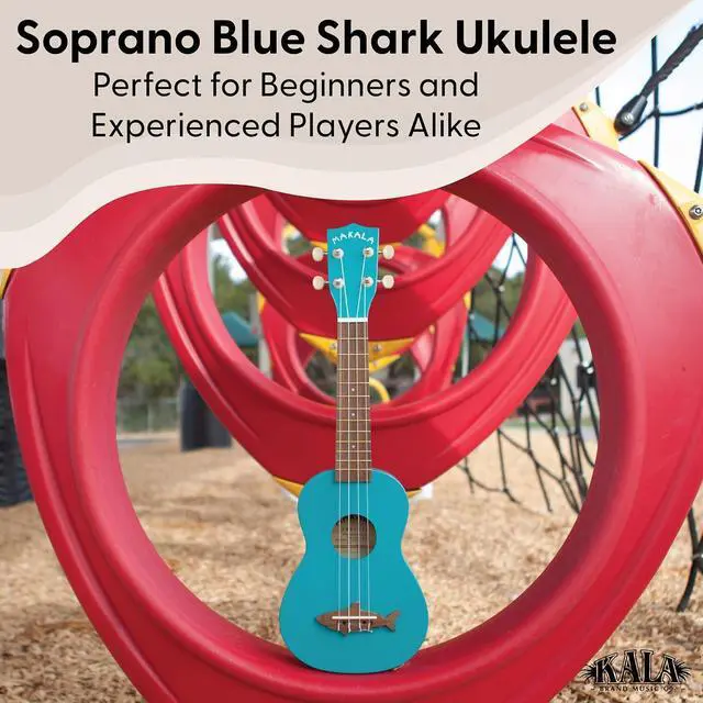 Alt view image 2 of 6 - Kala MK-SS/BLU Makala Shark Soprano Ukulele, Blue, One Size
