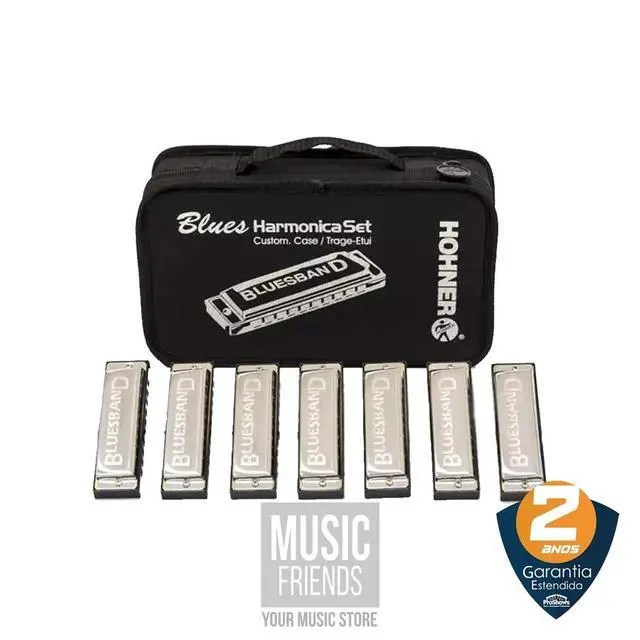 Alt view image 2 of 5 - Hohner Bluesband Harmonica 7-Piece Set