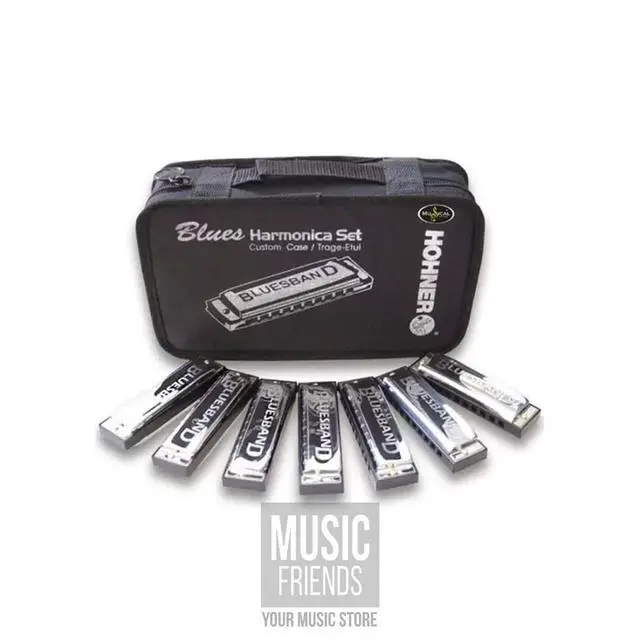 Alt view image 3 of 5 - Hohner Bluesband Harmonica 7-Piece Set
