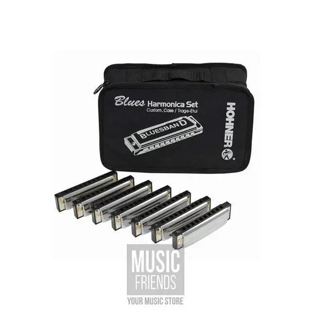 Alt view image 4 of 5 - Hohner Bluesband Harmonica 7-Piece Set