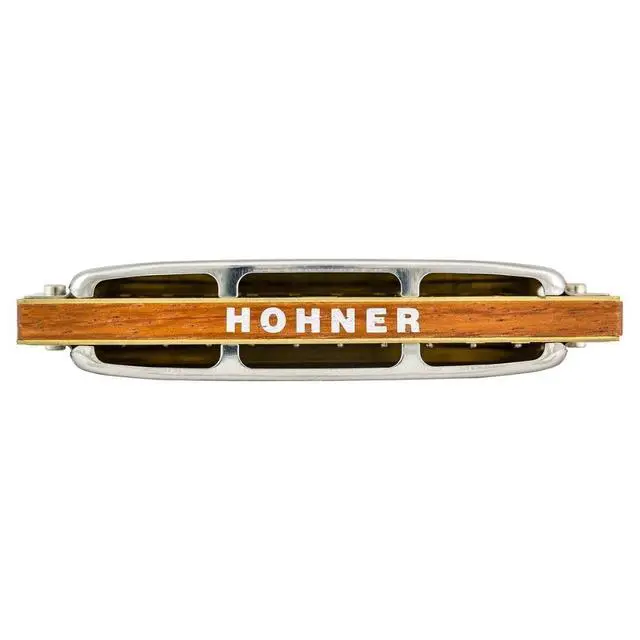 Alt view image 3 of 3 - Hohner 532bx C Blues Harp Diatonic Harmonica, Key of C, 20 Reeds | 10 Holes, 20 Brass Reeds, Double-Lacquered Doussie Wood Comb, Stainless Steel Cover Plates, Modular Ms Series