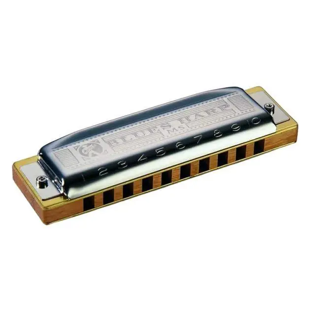 Alt view image 2 of 3 - Hohner 532bx C Blues Harp Diatonic Harmonica, Key of C, 20 Reeds | 10 Holes, 20 Brass Reeds, Double-Lacquered Doussie Wood Comb, Stainless Steel Cover Plates, Modular Ms Series