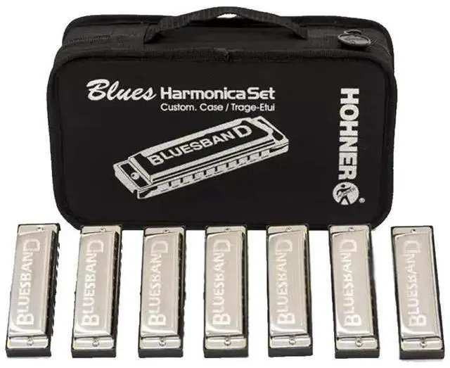 Main image of Hohner Bluesband Harmonica 7-Piece Set