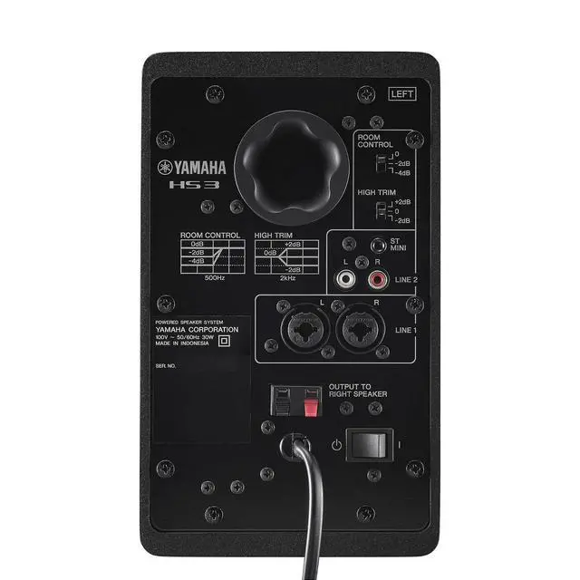 Alt view image 3 of 7 - Yamaha HS3 Powered Studio Monitor in Black, Pair (HS3 B)