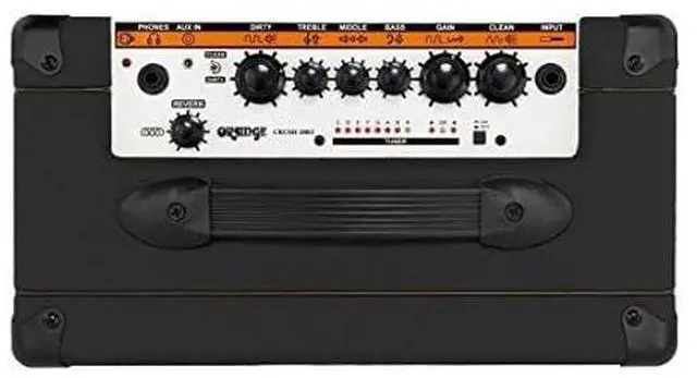 Alt view image 4 of 6 - Orange Crush 20RT 20W 8" 2-Channel Guitar Amplifier and Speaker Combo, Black | 20W 2-Channel Combo, 1x8 Voice of the World Speaker, Built-in Reverb and Chromatic Tuner, Cabsim Headphone and Line Out