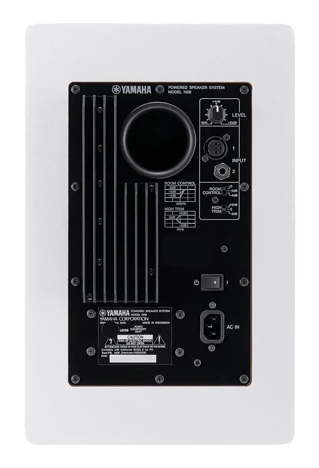 Alt view image 4 of 5 - Yamaha HS8 W 8-Inch Powered Studio Monitor Speaker, White