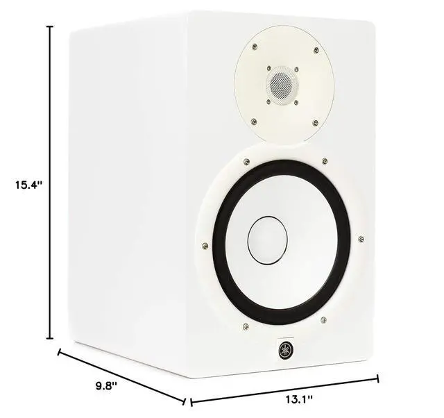 Alt view image 5 of 5 - Yamaha HS8 W 8-Inch Powered Studio Monitor Speaker, White