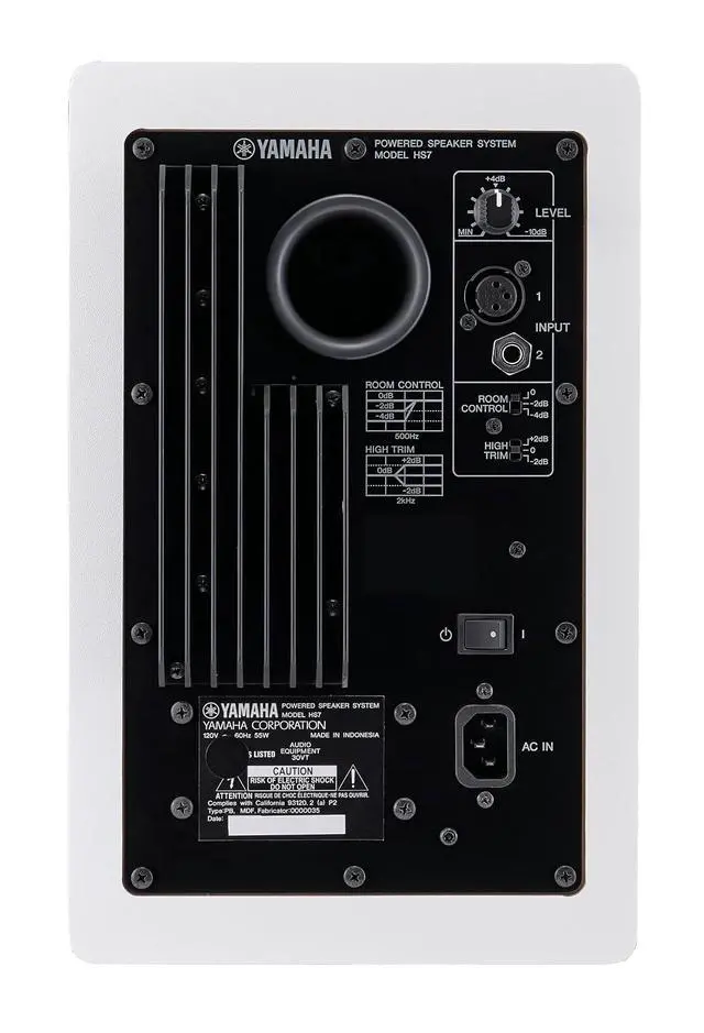 Alt view image 4 of 5 - Yamaha HS7W 7-Inch Powered Studio Monitor Speaker, White