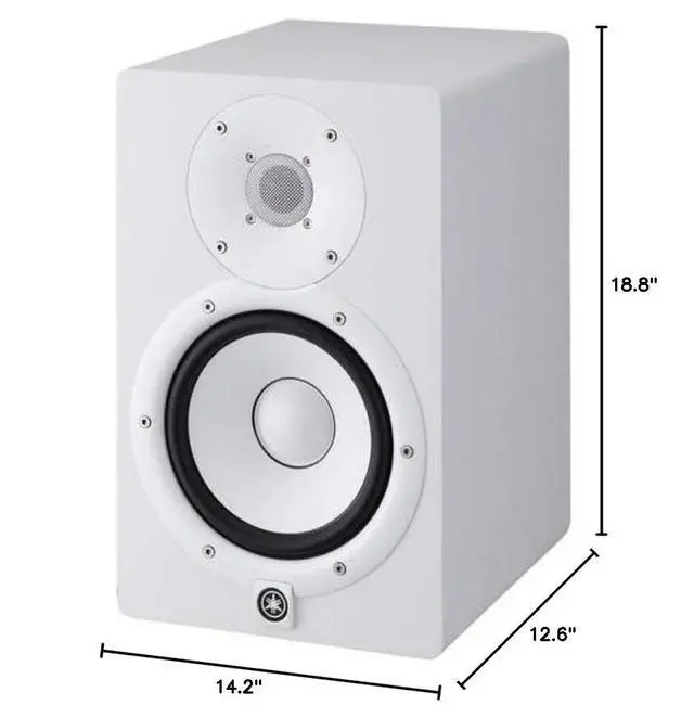 Alt view image 5 of 5 - Yamaha HS7W 7-Inch Powered Studio Monitor Speaker, White