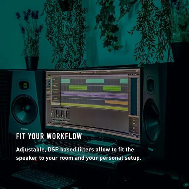 Alt view image 4 of 7 - ADAM Audio T8V Studio Monitor for recording, mixing and mastering, Studio Quality Sound (Single) | 8 Woofer, U-Art 1.9 Ribbon Tweeter, 33 Hz-25 Khz, Class-D Amps, 20W Tweeter, Xlr and Rca Inputs