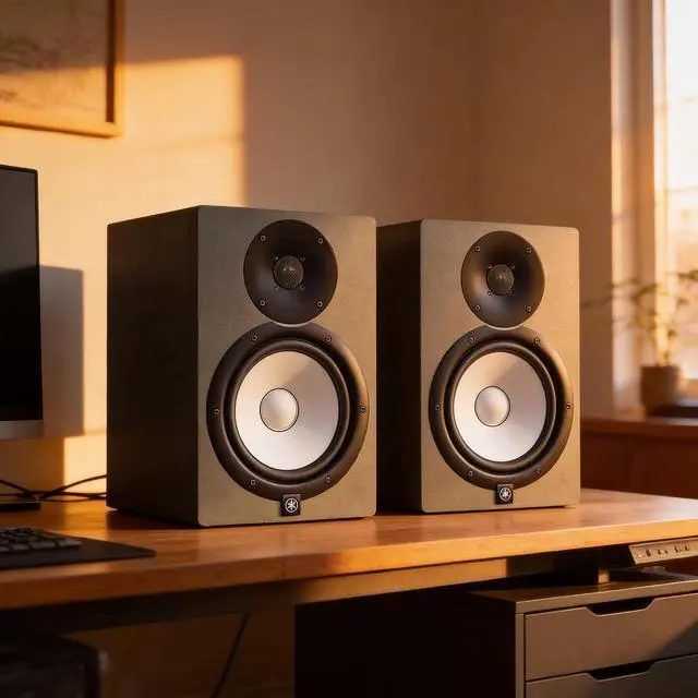 Alt view image 7 of 7 - Yamaha HS8 Studio Monitor Powered Studio Monitor Pair - Slate Grey