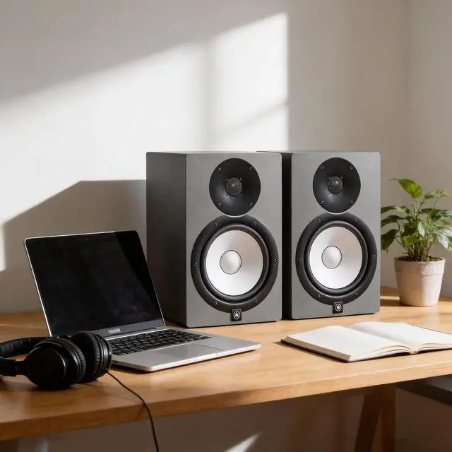 Alt view image 6 of 7 - Yamaha HS8 Studio Monitor Powered Studio Monitor Pair - Slate Grey